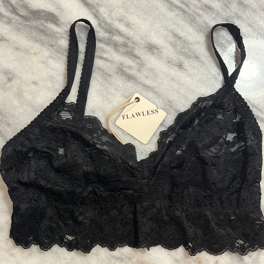 Black lace bralett size large